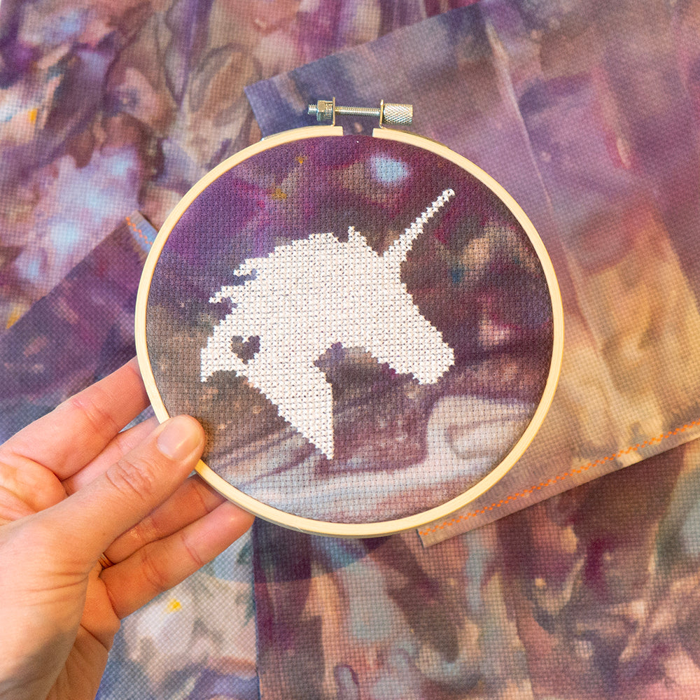Ice Dyed Aida Cloth