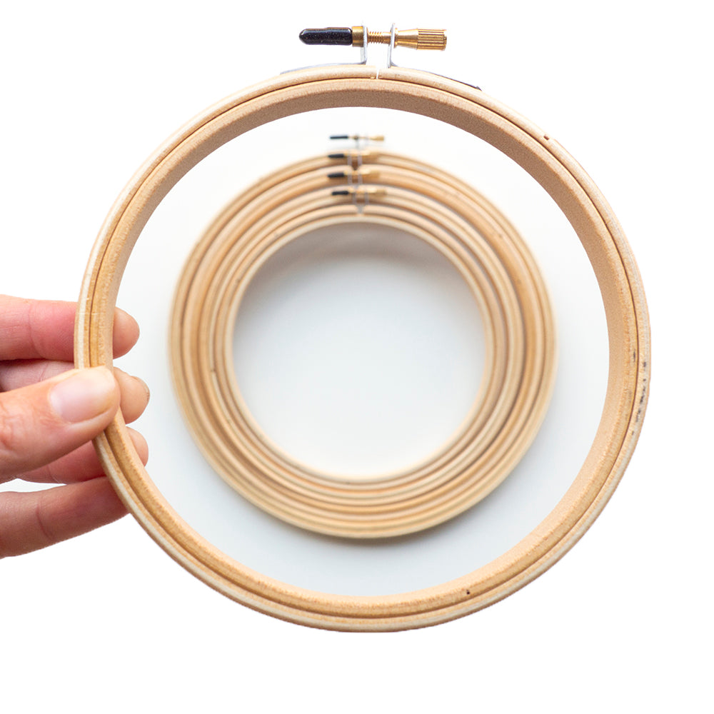Round Edge Wood Embroidery Hoop - Stitched Modern