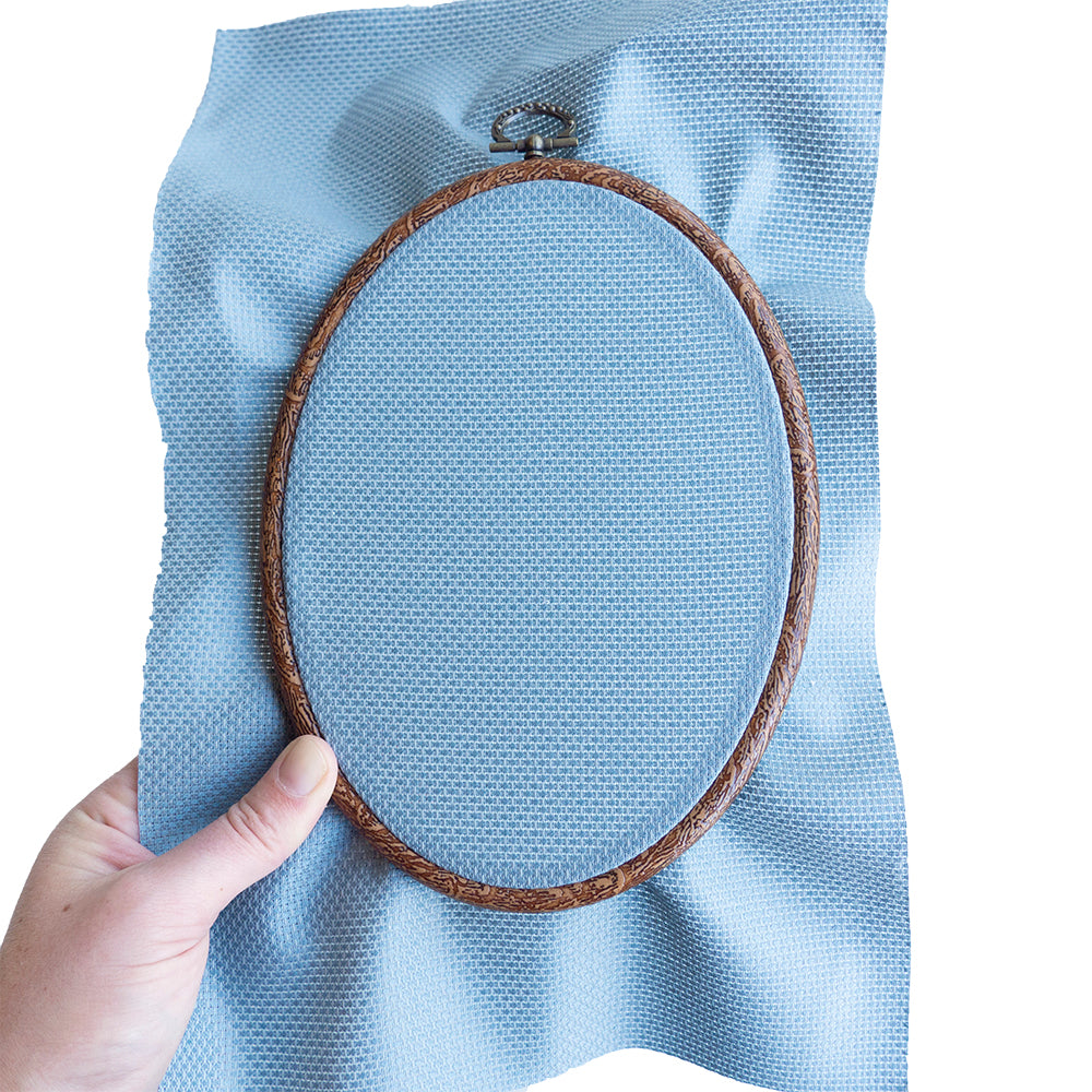 Faux Wood Oval Flexi Hoop