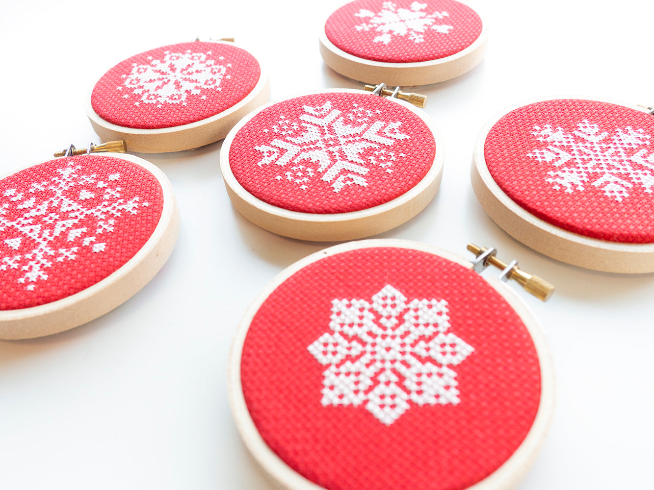 Red Snowflake Ornament Supplies