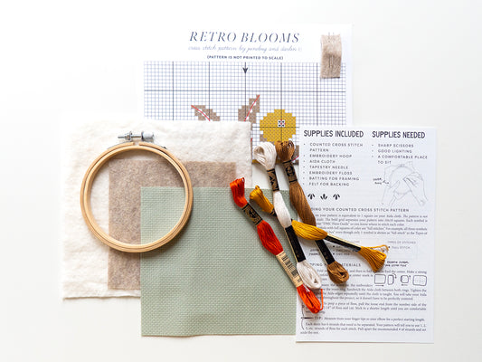 Everyday I'm Hustlin' Cross Stitch Kit - Stitched Modern