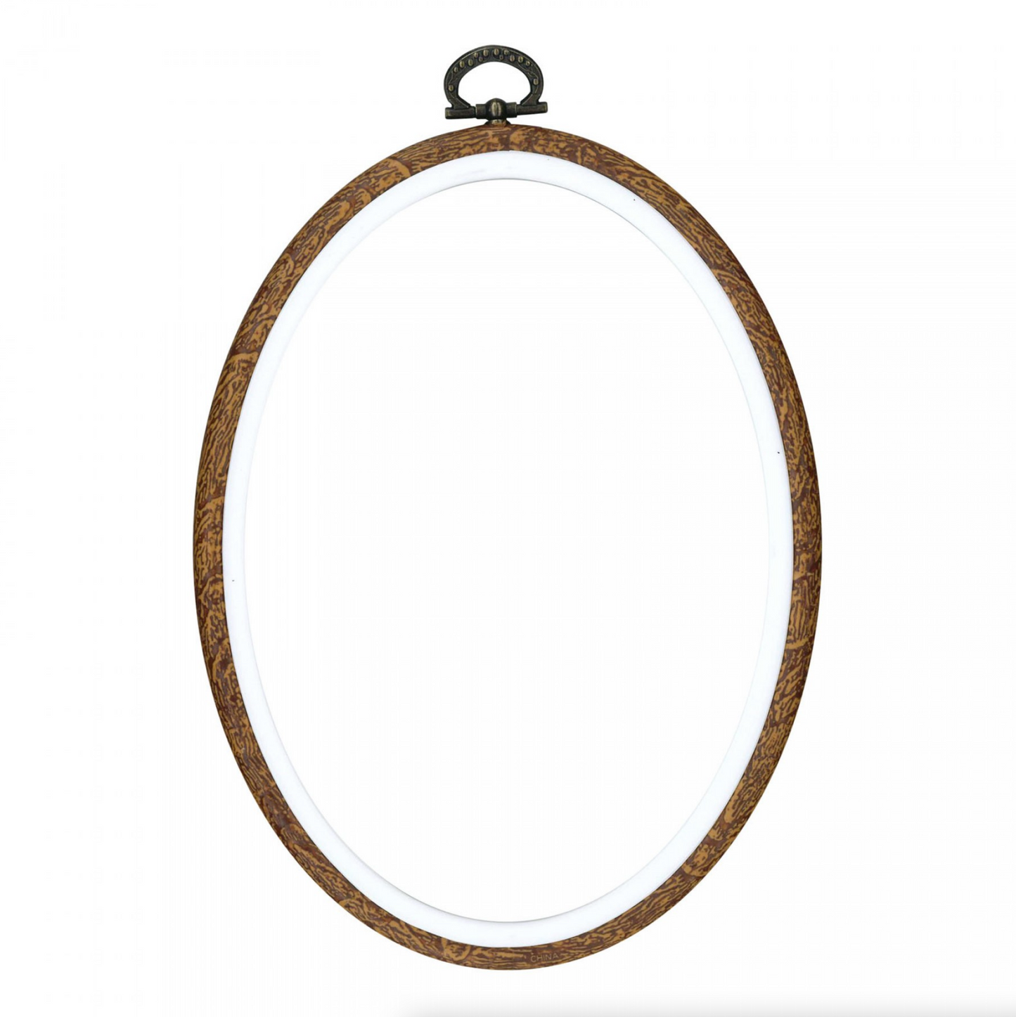 Faux Wood Oval Flexi Hoop